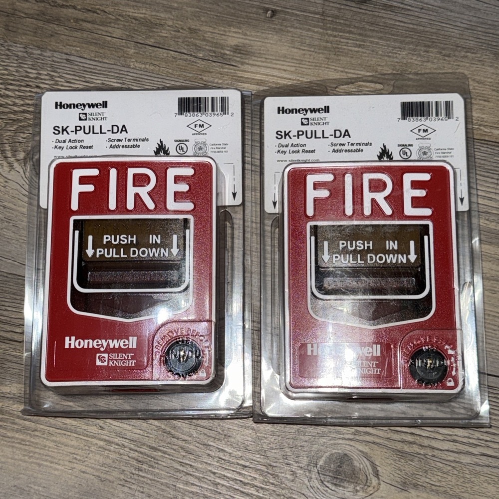 Pair of Honeywell Silent Knight Fire Alarm Pull Station SK-PULL-DA